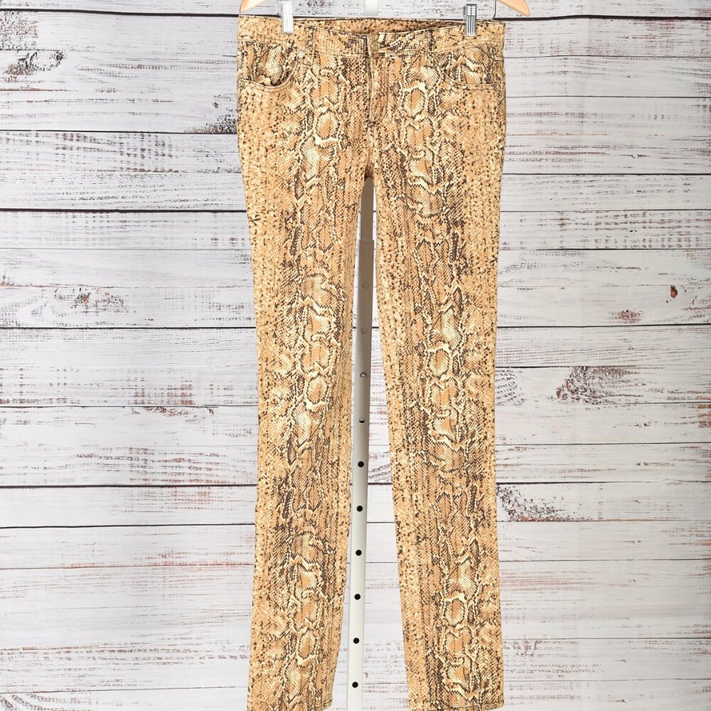Tory Burch, Snake Skin Print, Ultra Skinny Denim Size 30